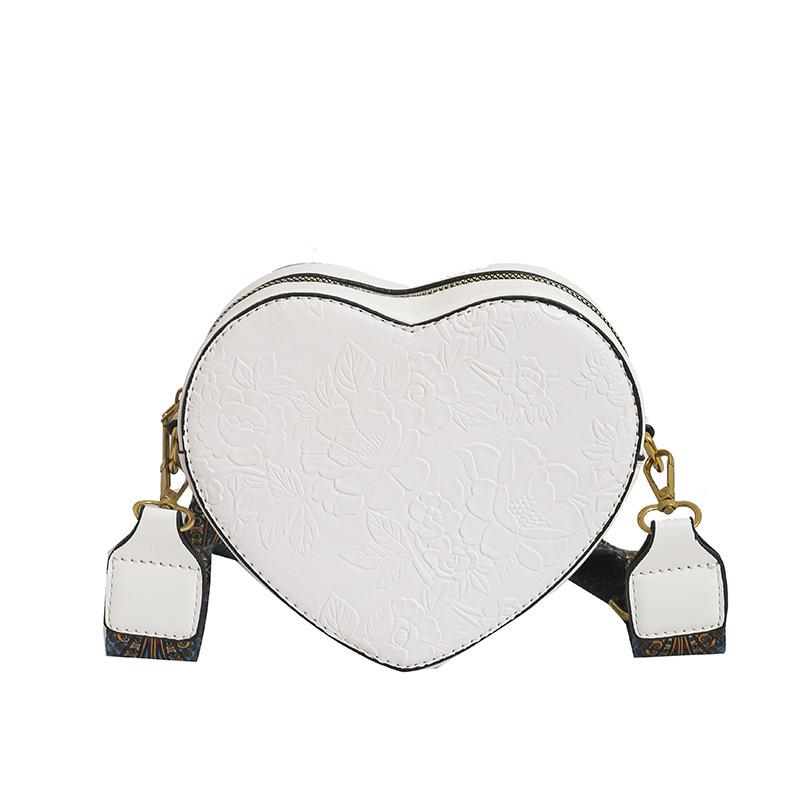 Portamonete Retro Leggero da Donna Pacchi Carino a Forma di Cuore Ecopelle Borsa a Tracolla con Cinturino Regolabile Cartella a Spalla Zaino per Donne