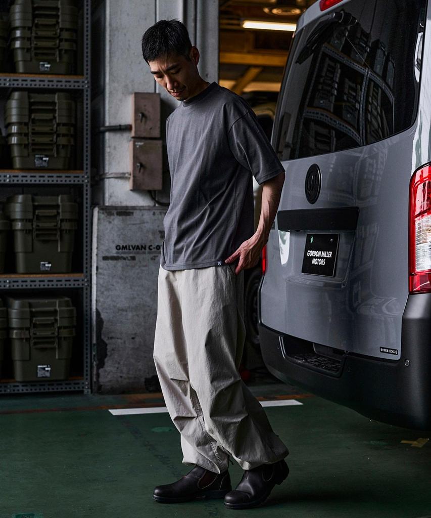 GORDON MILLER Men's Short Sleeve Stand Up T-Shirt, Size M, Gray, 32605