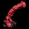 NSFU Animal Horse Dildo with Sucker Silicone Red&Black Fake Penis Long Anal Plug Orgasm Masturbator Sex Toys For Women Men