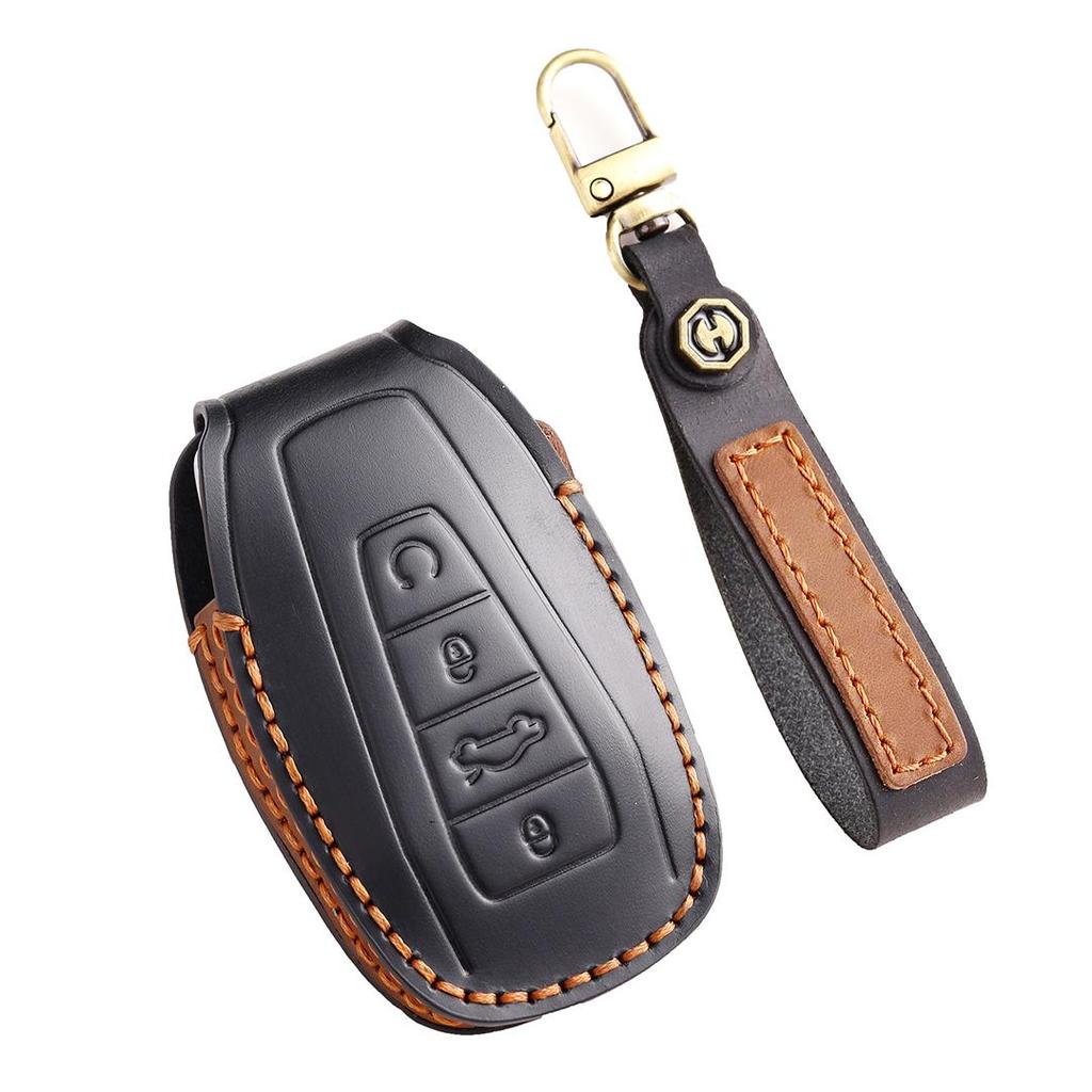 Suitable for Geely Binyu  Handmade Cowhide High-End Car Key Cover