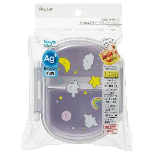 Skater Children's Bento Box, 360ml Capacity, with a Fluffy Lid, Made in Japan, Single Tier, Dishwasher and Microwave Safe, Shina Pushshu, for Girls (Q