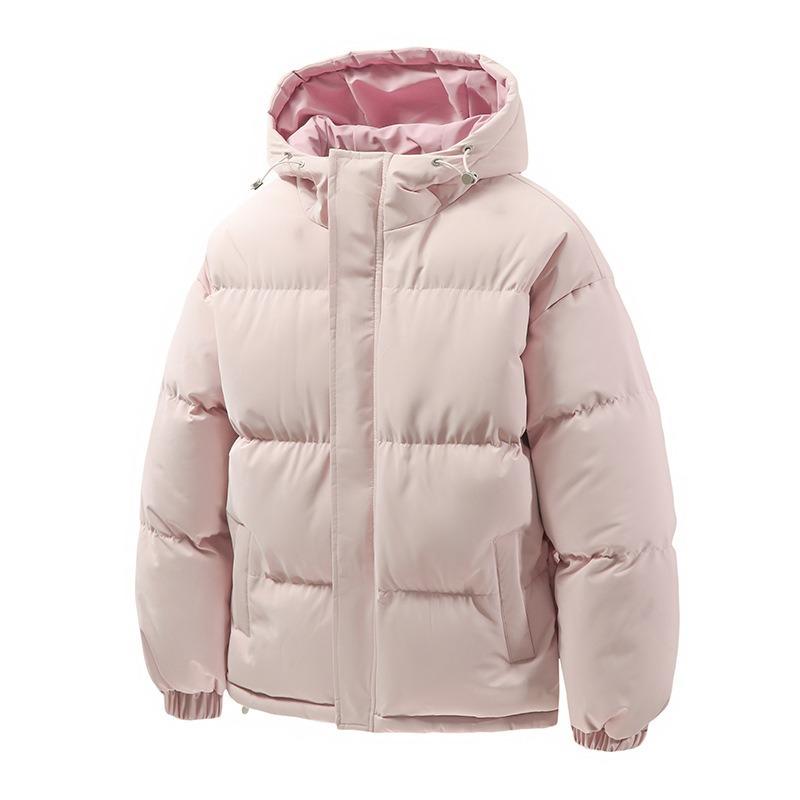 

Новая пара padded clothes свободная утолщенная padded clothes мужчины и женщины теплая повседневная универсальная куртка с капюшоном padded jacket M розовый