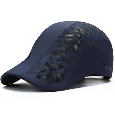 Boina Newsboy Masculina Primavera/Verão: Chapéu Respirável de Malha com Bico de Pato e Proteção Solar