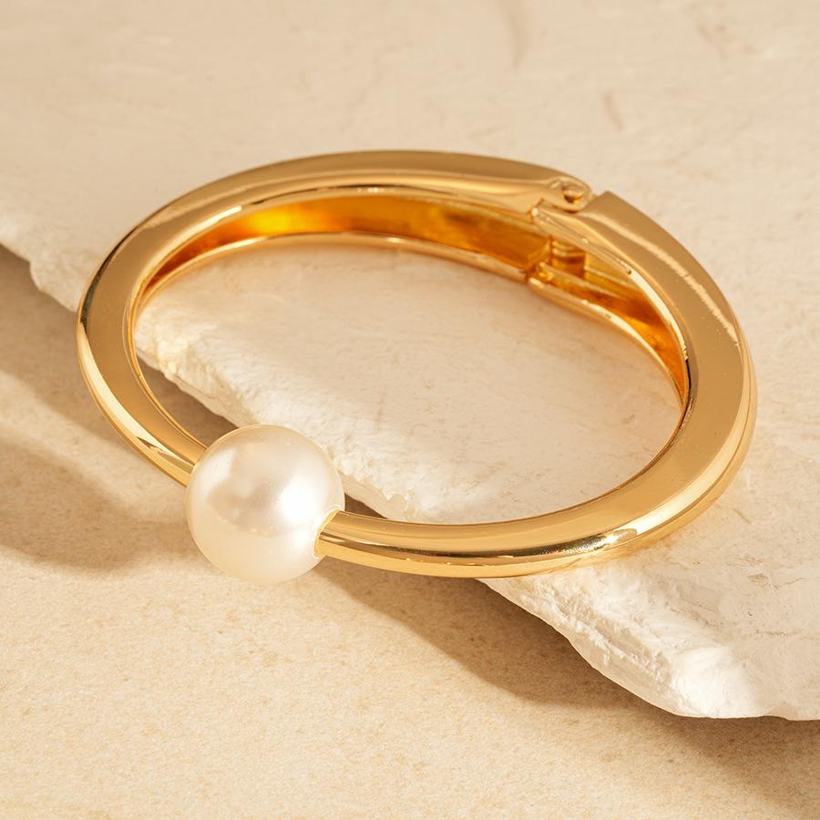 DIEZI Fashion Punk Gold Color Metal Cuff Bangles Vintage Exaggerated Rhinestone Geometric Bracelet Bangle For Women Men Jewelry