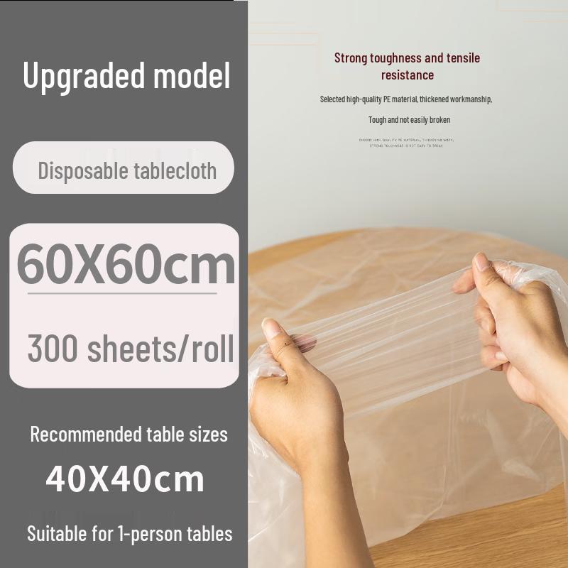 ZISIZ Disposable Rectangular Plastic Tablecloth