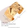 MamacitaSlay Exaggerate 32MM Width Beat Grain Geometric Bangles Party Stainless Steel Waterproof Jewelry High Quality Bracelets