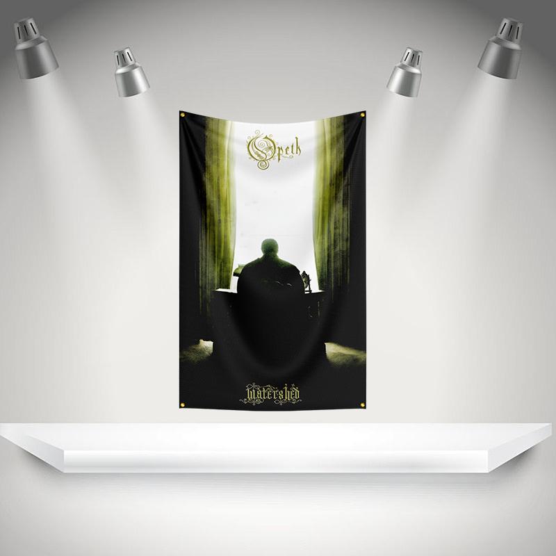 O-Opeths Flag Rock Music Band Banner HD Printing Tapestry Exhibition, Music Band Fans, Garage Decor
