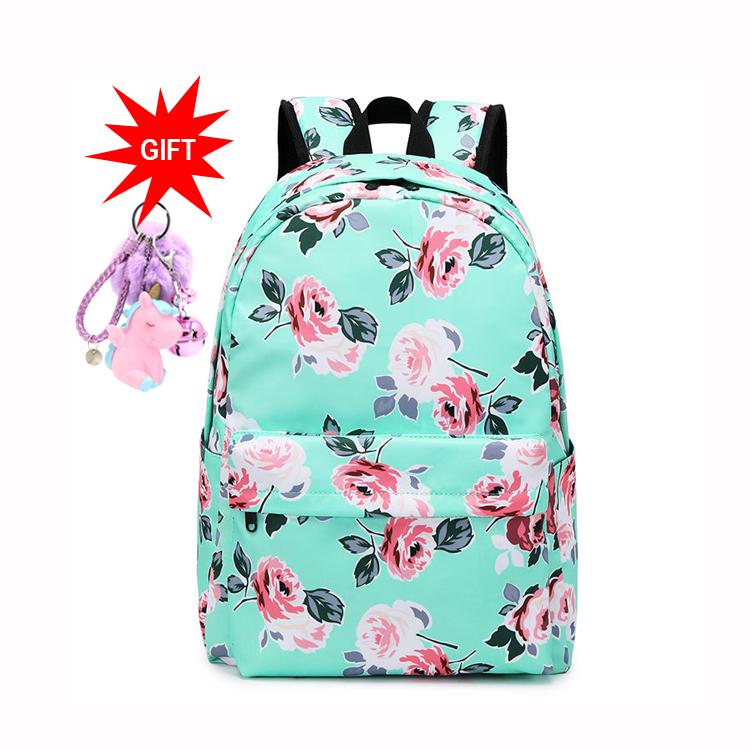 

Милые школьные рюкзаки для девочек, рюкзак с цветами для детей, для учеников начальной школы, сумка принцессы, детский рюкзак, сумка для книг для девочек зелёный