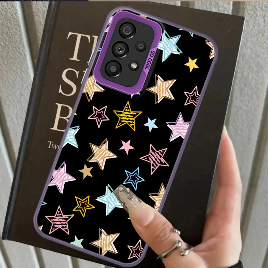 Star Pattern Art Phone Cover Case for Samsung Galaxy A15 A16 A21s A23 A24 A25 A13 A14 A31 A35 A26 A12 A34 A17 A20s