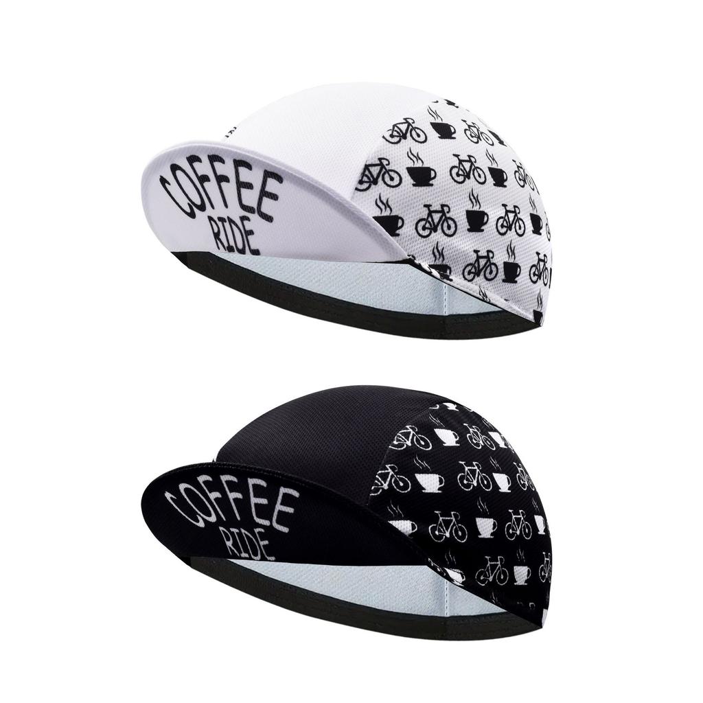 Tryckta cykelkepsar Hjälm Innerkläder snabbtorkande Andningsbar Solskyddshatt