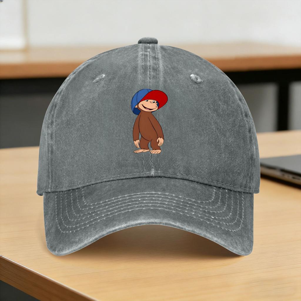 Baseball Cap Cartoon Monkey CCuriouss Georges Summer Yk Retro Trucker Hat UnisexTeens Camping SunProof Caps