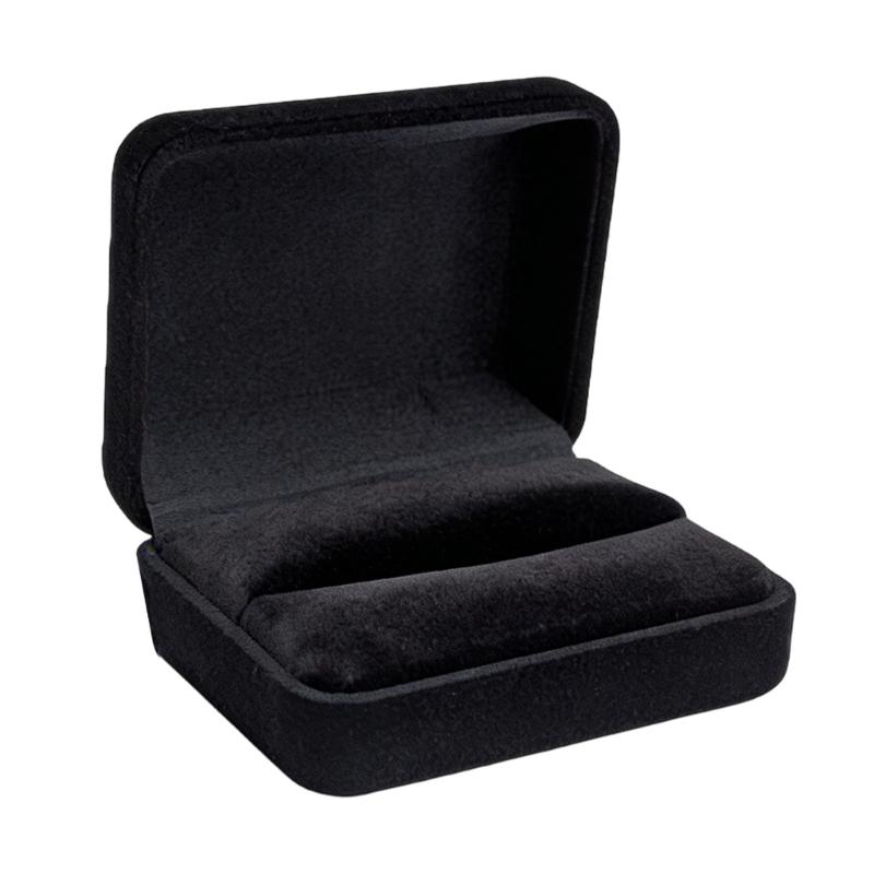 High End Velvety Textured Flip Top Ring Box Providing Secure Storage For Jewelry During Travel And Luxury Event