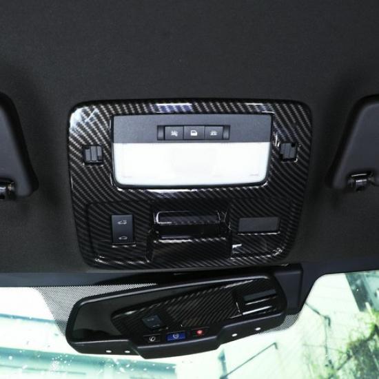 Carbon Fiber Reading Light Lamp Panel Cover Trim For Chevrolet Camaro 2010-2015