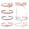 Gothic Butterfly Flower Velvets Choker Necklace for Women Clavicle Chain Wedding