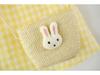 Girls' Plaid Sleeveless A-line Dress with Peter Pan Collar and Bunny Bag
