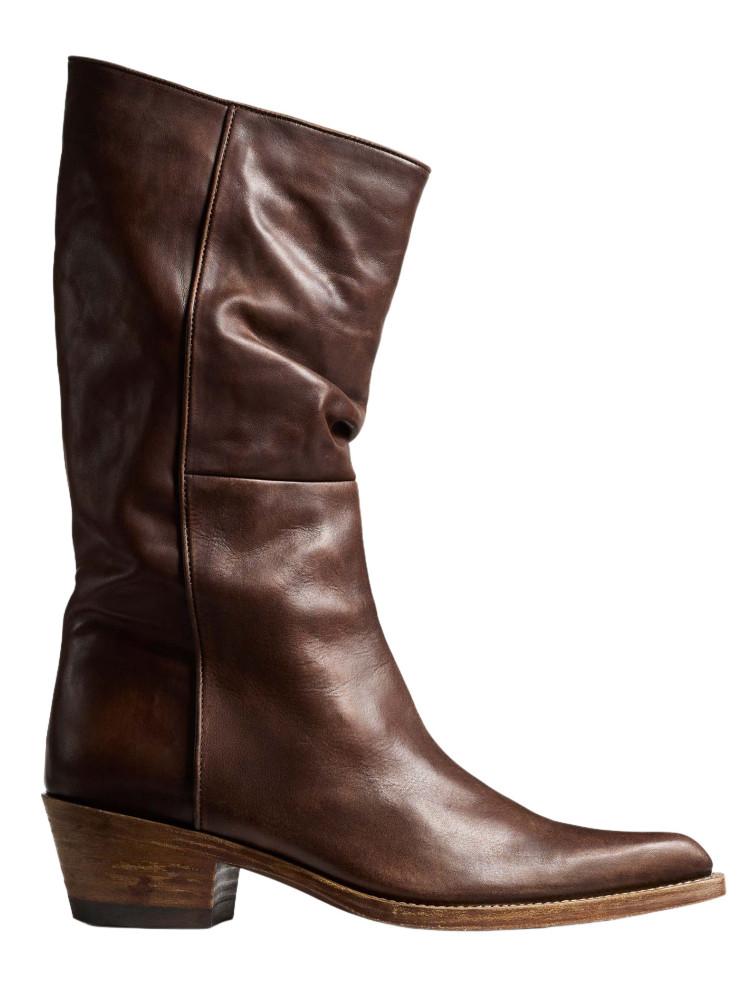 Autumn And Winter New Mid Length Pleated Women'S Boots With Pointed, Thick, Low Heel Casual Knight Boots 35-46 Calf Boots