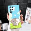 Cartoon Cute Peach Goma Soft Phone Case for Samsung Galaxy S26 S25 Edge S24 Ultra S23 Plus S22 S21 FE S20 Black Cover Back Shell