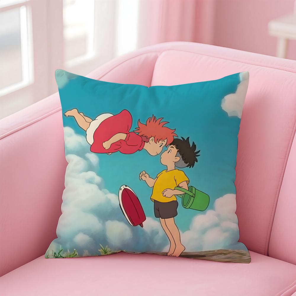 PPonyo Cushion Cover Pillow Case Soft Friendly Fabric Concealed Zipper