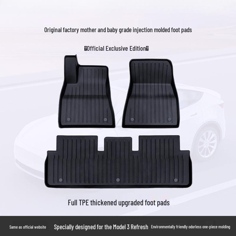 Tesla Model Y & 3 Custom TPE Floor Mats - Full Surround Car Carpets