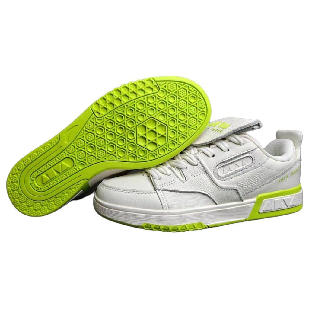 Anta Aoyu Shock Absorbing Wear Resistant Low Top Skate Shoes Unisex Skate Shoes White Yellow 112319119-1