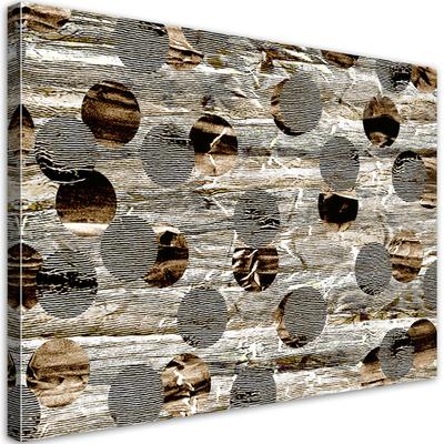 Canvas Print Brown Circles Abstract