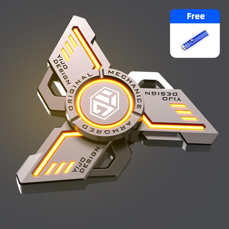 

Металлический сплав Spinner 900D в стиле космического корабля, светящийся в зеленом/синем свете - EDC игрушки для взрослых - Fingertip Gryo-D оранжевый