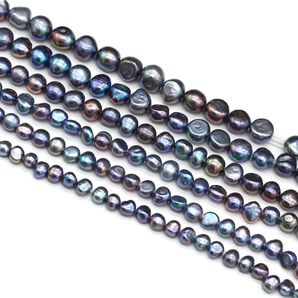 1String, Black Natural Nugget Pearls Beads, for DIY Necklaces Bracelets Accessories, Jewelry Making, Birthday, Wedding, Party Gifts 36cm