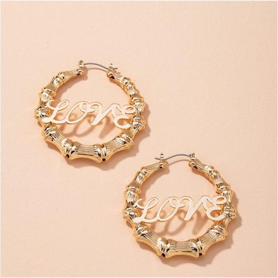 Bamboo Earrings Love Earrings Bamboo Earrings for Women 90s Gold Hoop Earrings Chunky Gold Hoop Earrings Big Hoop Earrings for Women Earrings Cute