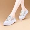 Platform white shoes women's summer new breathable half slippers women's versatile sports and leisure shoes