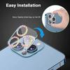 Bling Glitter Clear Camera Lens Protector for IPhone 17 Air 16 15 14 Pro Max Plus 13 Mini 17Air 17Pro 16Pro Tempered Glass Cover