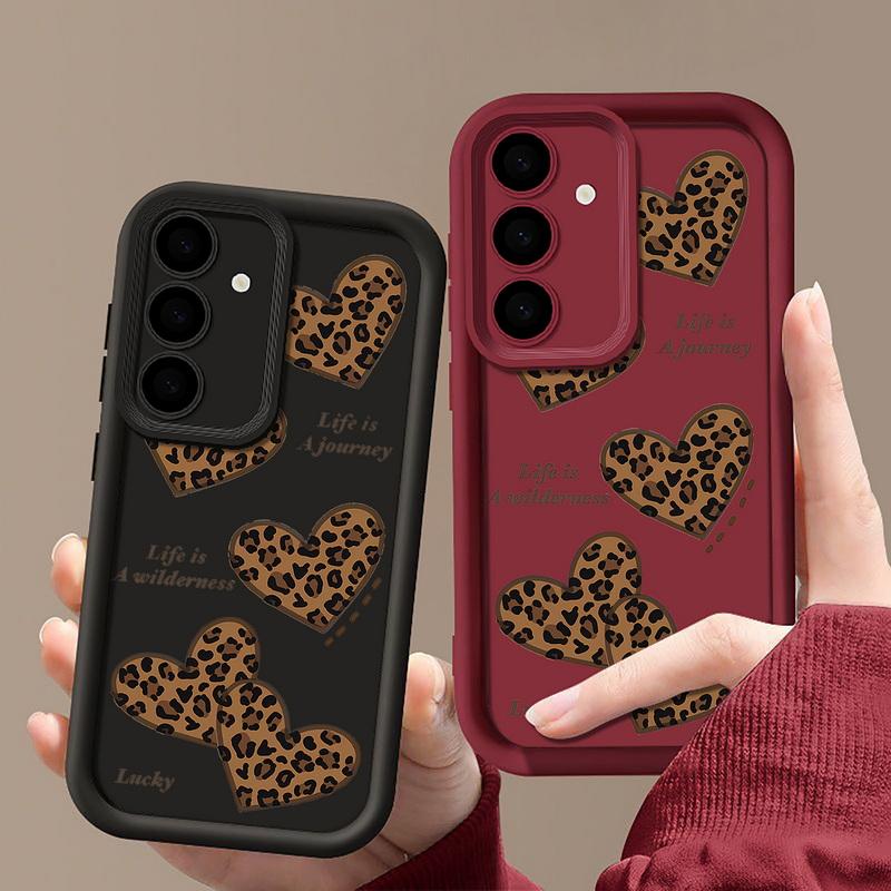 Print Hearts Bow Phone Case For Samsung Galaxy S25 Edge S24 FE S23 S22 Ultra Plus A17 A56 A36 A16 A15 A55 A54 A53 5G Soft Phone Cover