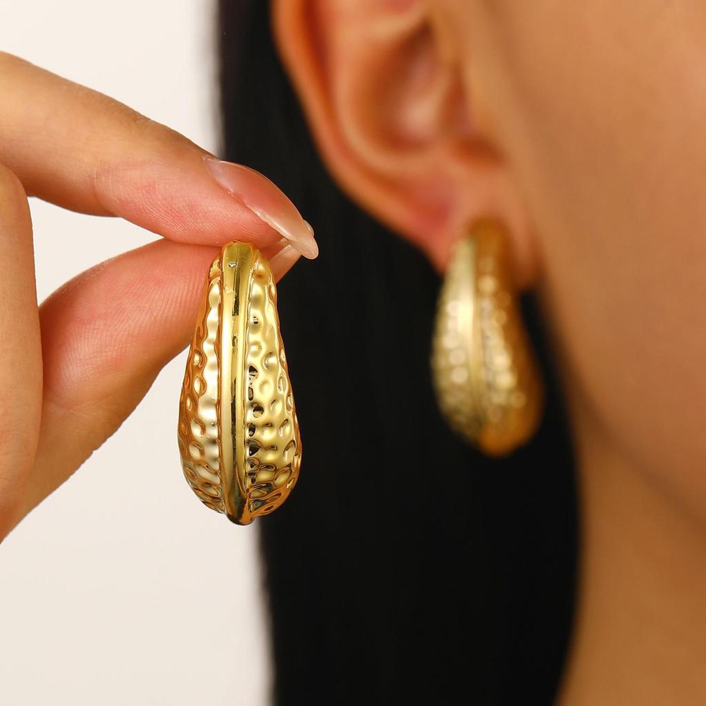 Teardrop Stud Earrings: Versatile European & American Fashion for Women