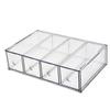 Clear Stationery Storage Box Stackable Vertical Plastic Drawer Organizer 4 Layer Dust Proof Pencil Holder for Glasses Storage