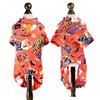 Halloween Orange Pet Pajamas With Pumpkin Print Teddy Yorkie Cat Dog Four-Legged Sleepwear Comfortable Home Outfit