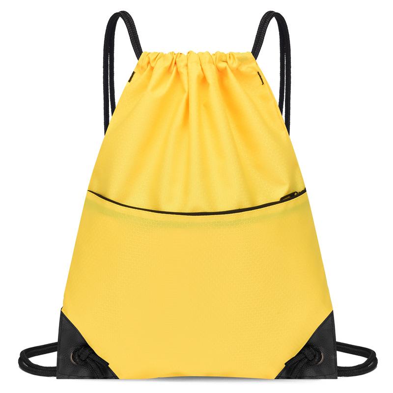 Kordelzug Rucksack Bündel Tasche Einfacher Rucksack Druck Herren- und Damen-Freizeit Sport Werbung Einfarbige Schultasche