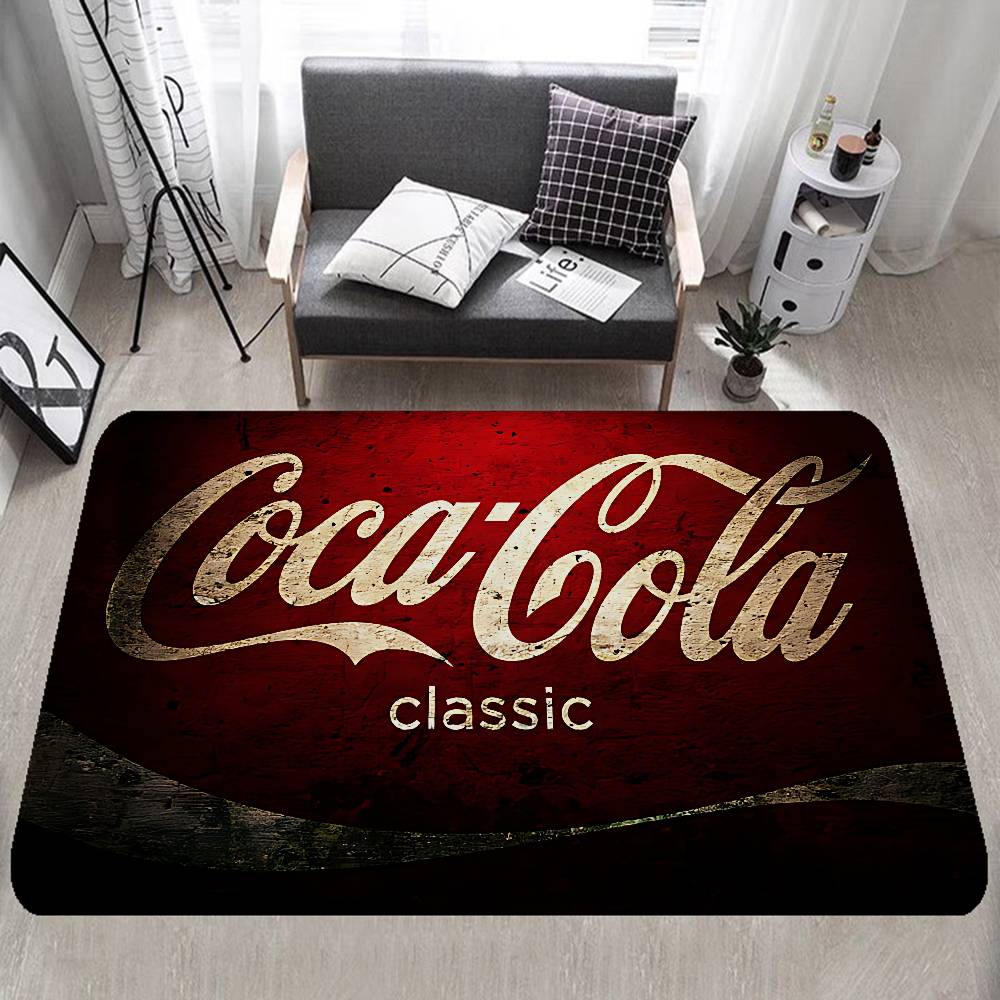 

C-Cocas C-cola Vintage Logo Hallway Carpet Washable Non-Slip Living Room Sofa Chairs Area Mat Kitchen Doormat Area Rug 50x80cm