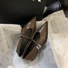 French low-heeled shoes, small fragrant wind pointed single shoes women's 2025 spring and autumn new Mary Jane women's shoes, thick-heeled work shoes
