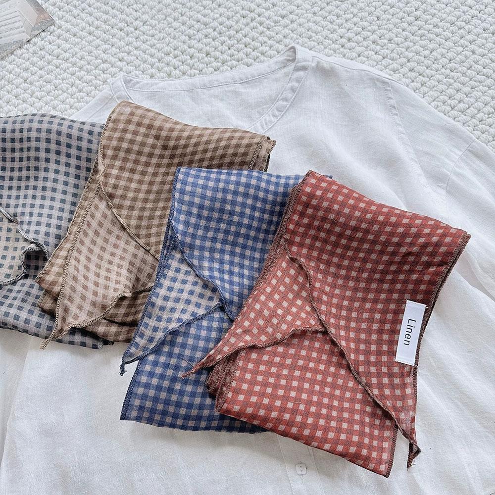 100% Linen Breathable Long Spring and Autumn Scarf For Women Original Style Artistic Neck Protection Soft Scarves 14x170cm