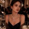 Sparkling Zircon Rhinestone Choker Water Drop Women Neck Jewelry Elegant Crystal Necklace  Gifts