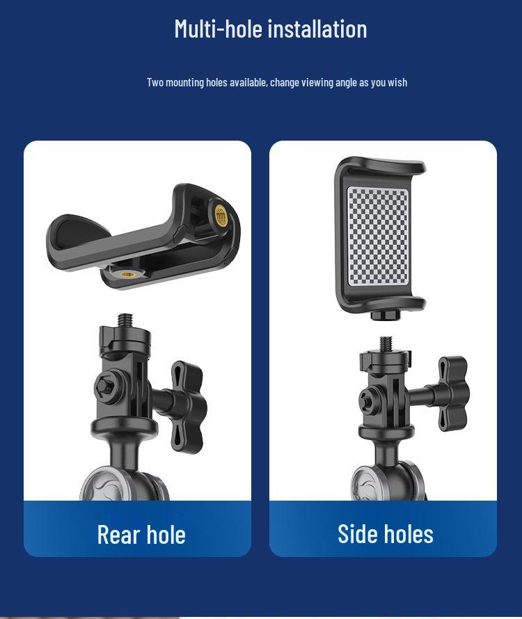 Multi-functional Car Phone Mount with Suction Cup for Camera and Navigation