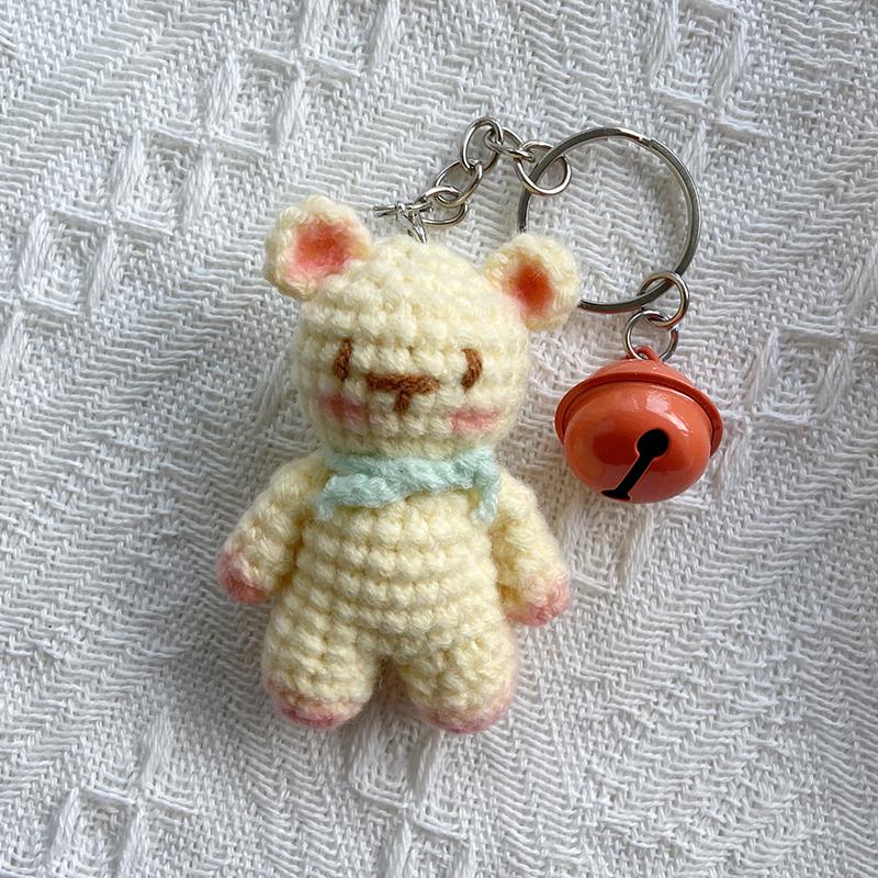 Ursuleț croșetat manual, gata de utilizare, pandantiv pentru copii, cadou drăguț, pandantiv pentru geantă, chei, meșteșug