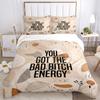 3pcs Bad Bitch Energy Printed Quilt Set, Soft and Comfortable Quilt Cover for Bedroom