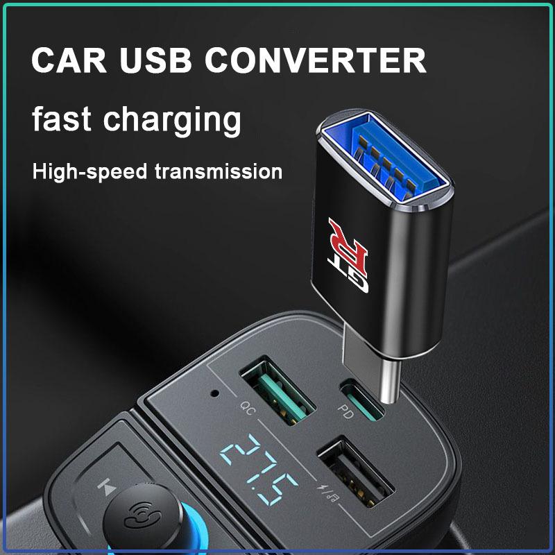 Car Type-C To USB 3.0 Interface Mini Converter Charging Adapter For Nismo Nissan Almera Tiida Juke Teana Qashqai 350Z 370Z GTR
