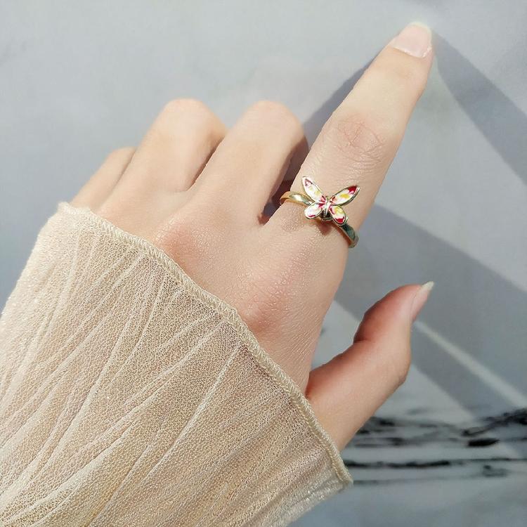 Fidget Spinner Adjustable Stacking Worry Ring for Butterfly Rotating Ring Jewelr