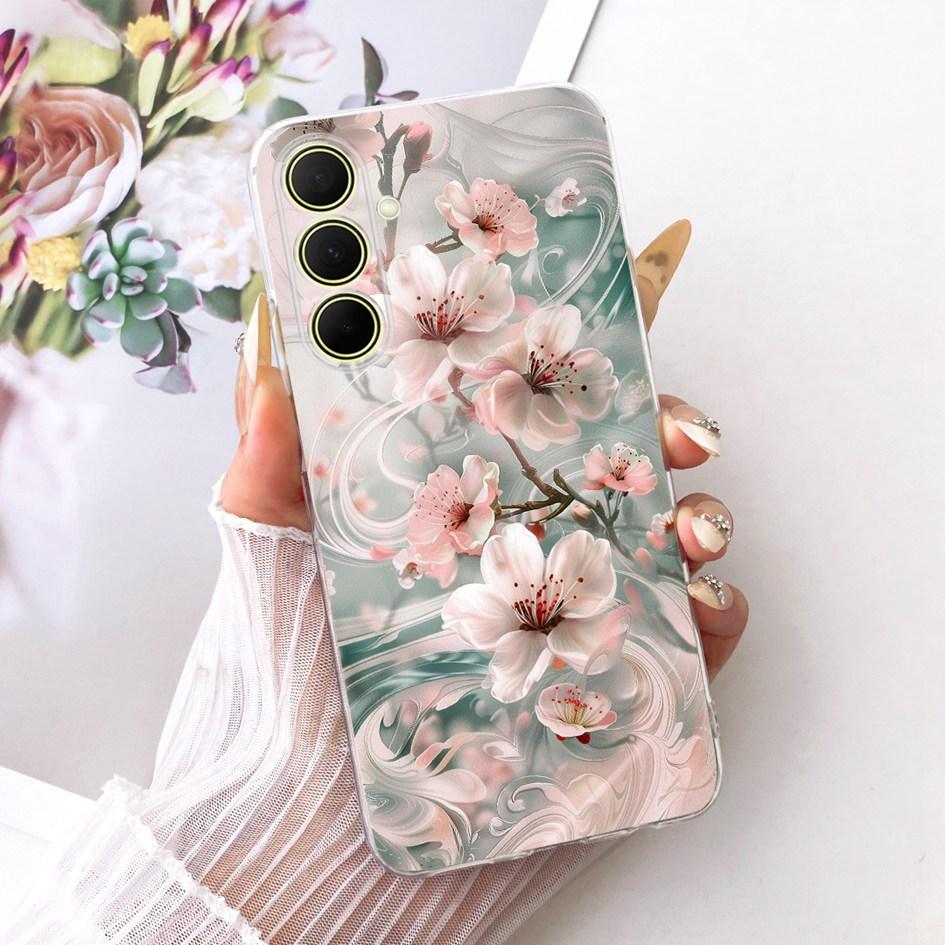 Hülle Für Samsung Galaxy A17 A37 A57 5G Cover Neue Stilvolle Blume Klare Weiche Silikon Handyhülle Für Samsung A 17 A 37 A 57 Stoßfänger