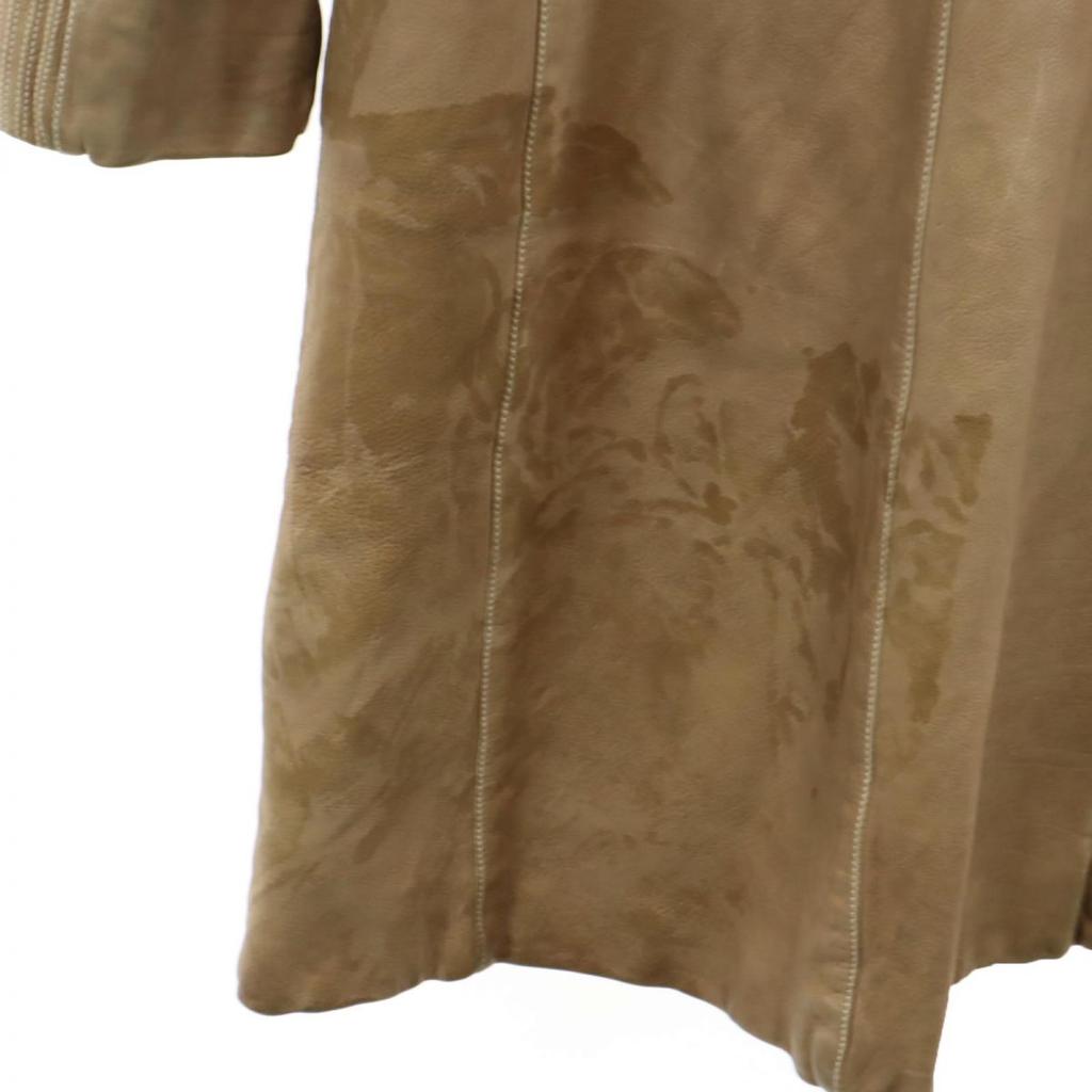 Marni Genuine Leather Leather Coat 42 Beige Women Used