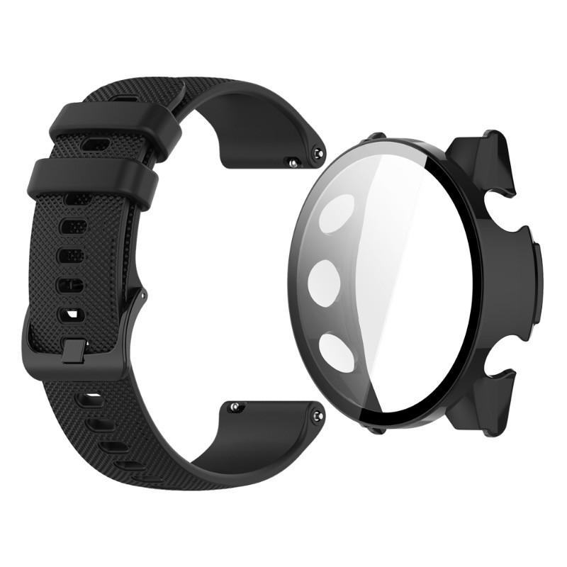 Watch Band with PC Case for Garmin Forerunner 970 Forerunner 570 42mm 47mm Silicone Strap Bracelet