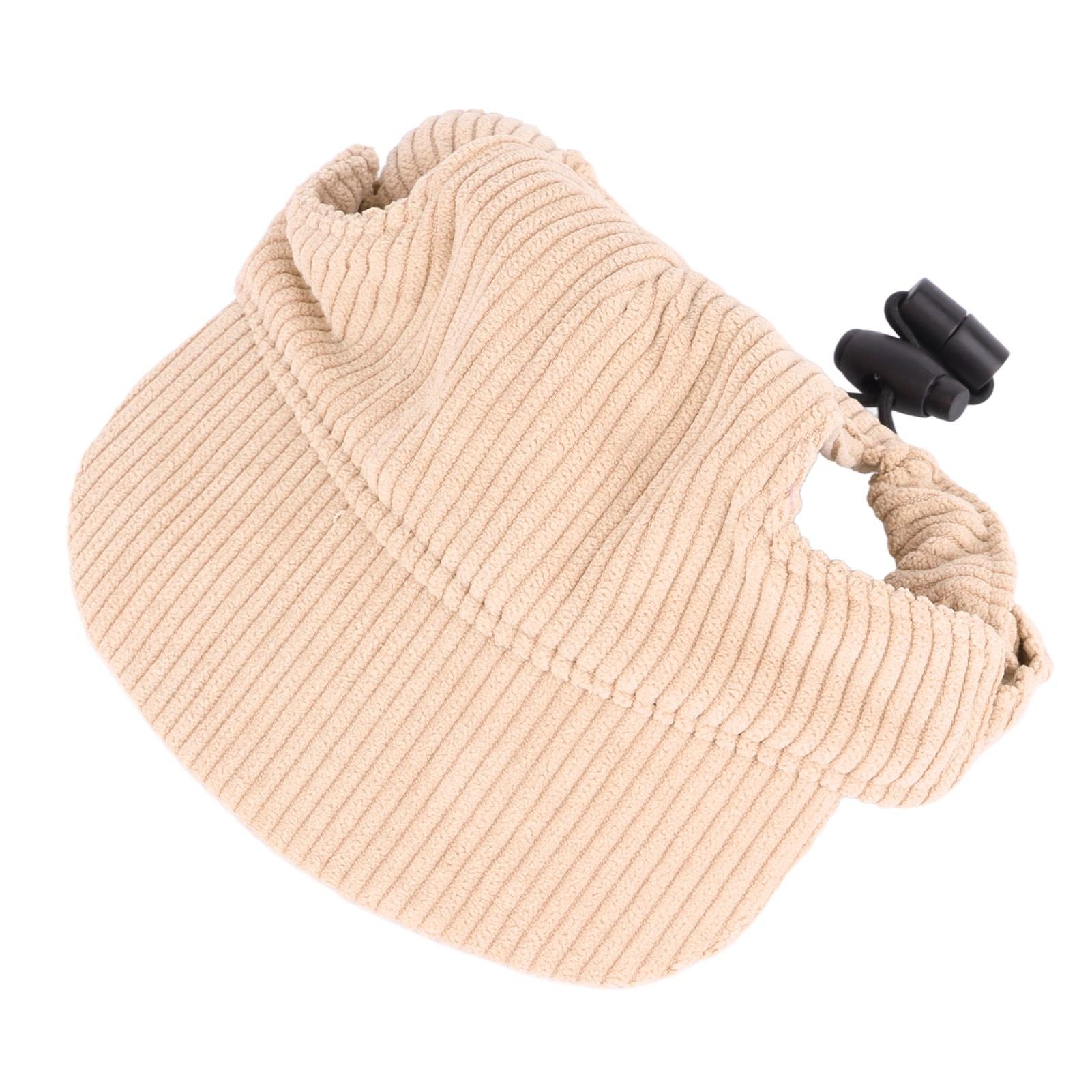 

Summer Pet Sun Hat Adjustable Corduroy Casual Pet Hat Lightweight Stylish Pet Hat for Dogs Cats Khaki S S хаки