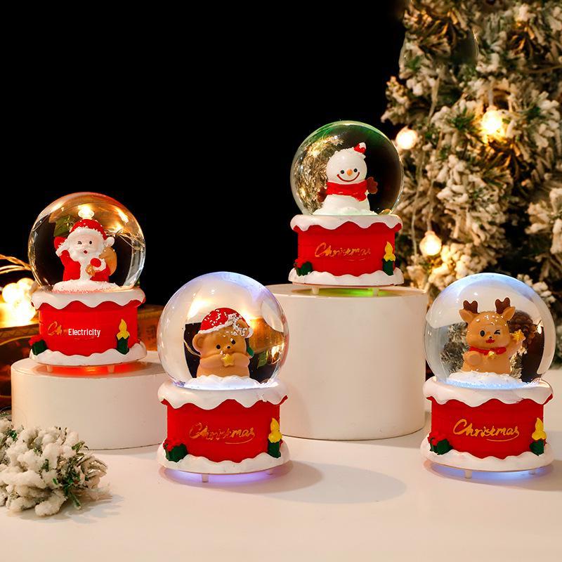 Christmas Crystal Ball Music Box Lantern Ornament