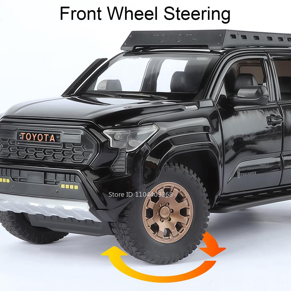 1:24 Tacoma Land Cruiser LC80 Model Car Toy Alloy Diecast Doors Opened Shock Absorption Off-road Vehicles Models Boys Gifts